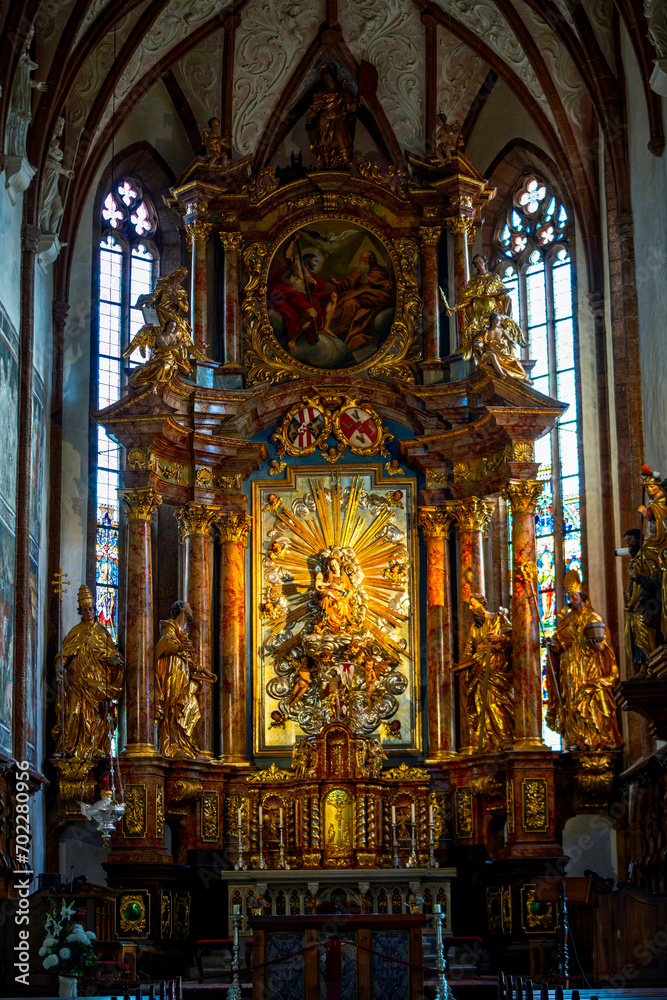 Detail of the altar in Maria Saal Cathedral