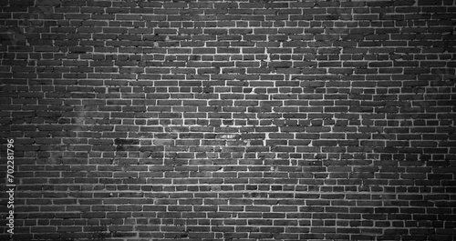 Black brick wall backgrounds  brick room  interior textures  wall background. 