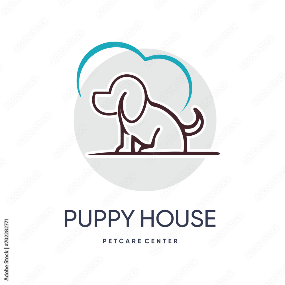 Puppy house logo design simple concept Premium Vector Puppy house logo design simple concept Premium Vector