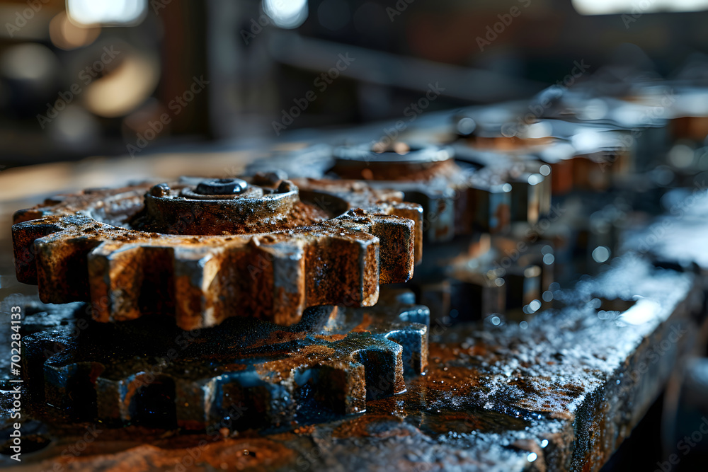 Rust of tooth gears Rust of tooth gears