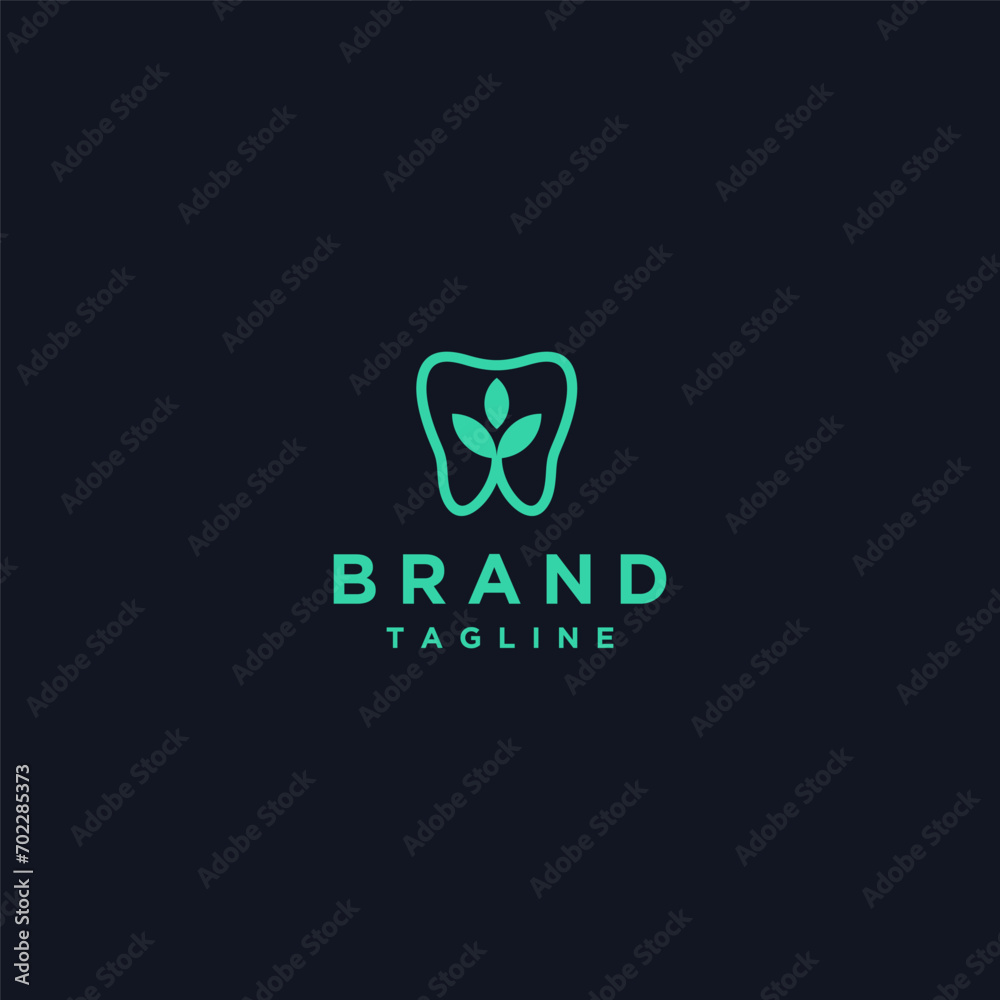 Leaf In Tooth Icon Logo Design. Minimalist Lines Of Teeth And Leaves Logo Design. Leaf In Tooth Icon Logo Design. Minimalist Lines Of Teeth And Leaves Logo Design.