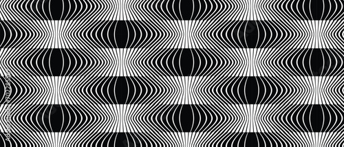 abstract monochrome geometric seamless pattern.