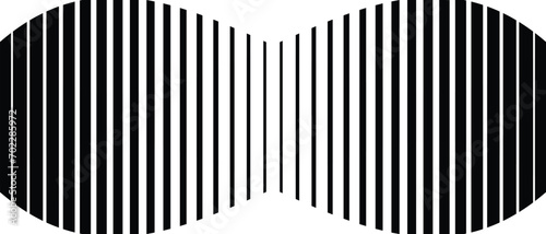 abstract monochrome geometric black thin to thick wave line pattern.