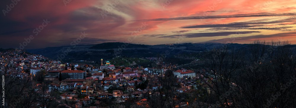 VELIKO TARNOVO, BULGARIA - May 15, 2023, beautiful view, and sunset in Veliko Tarnovo