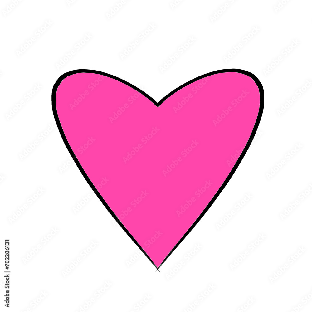 pink heart on transparent background, heart icon blue design	
