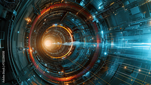 A graphic representation of the hadron collider