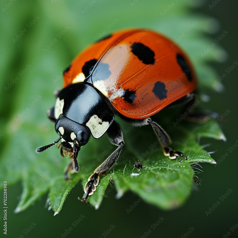 Fototapeta premium ladybug on a leaf