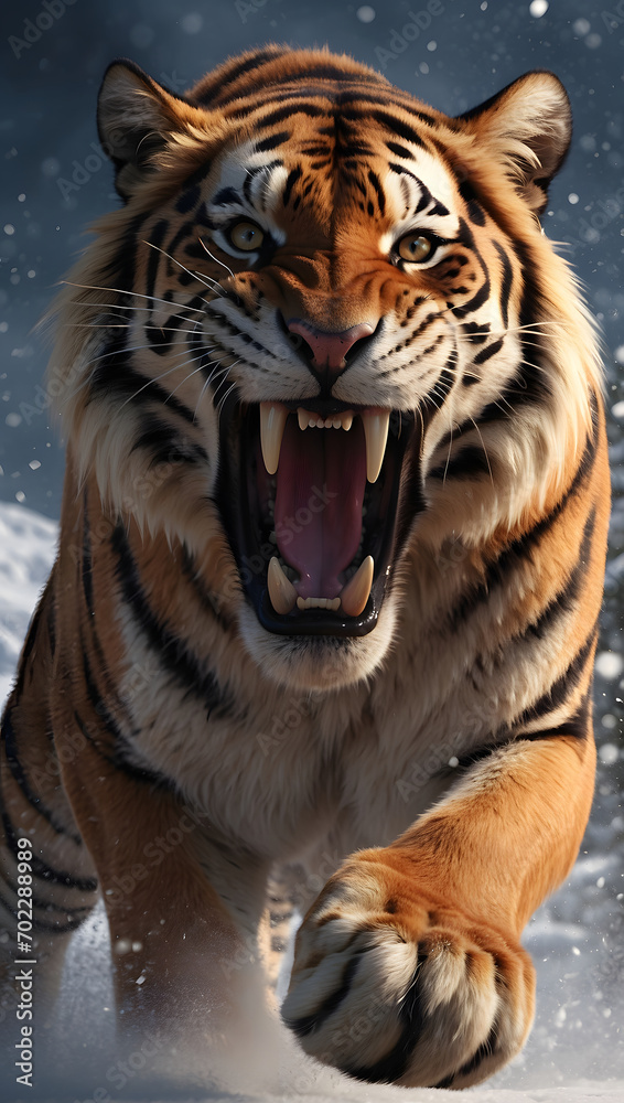 Obraz premium tiger in the snow
