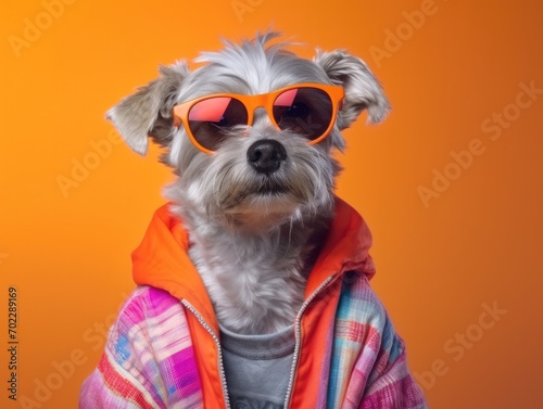 dog wearing sunglasses