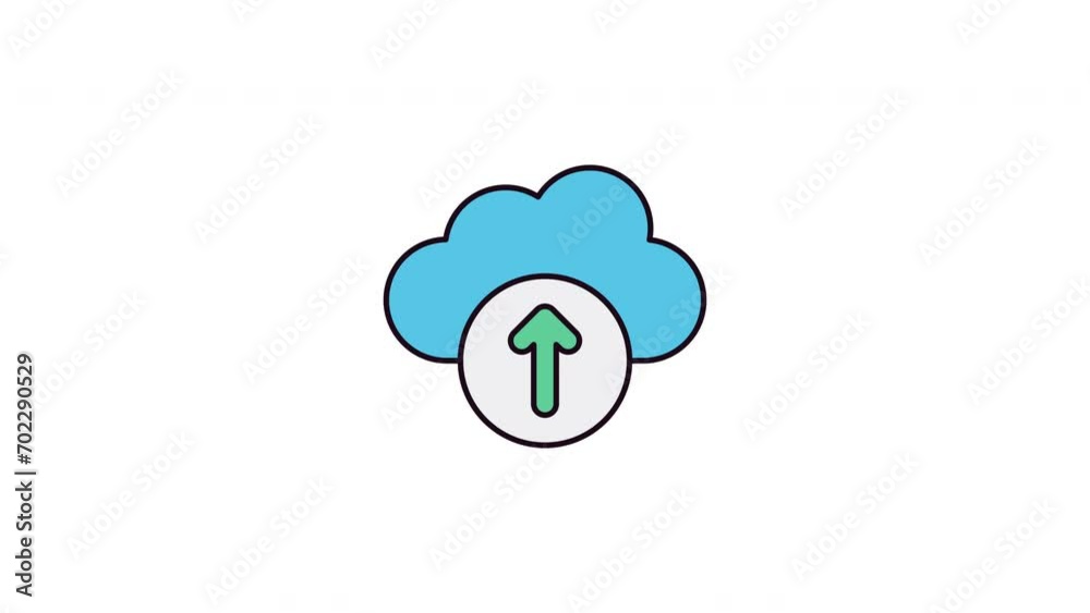 Upload cloud concept animation. 4k resolution videos Upload cloud concept animation. 4k resolution videos