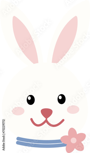 Cute bunny head vector