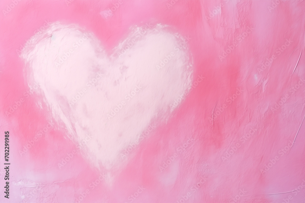 Pink background with old white heart shape looks like it has been removed.