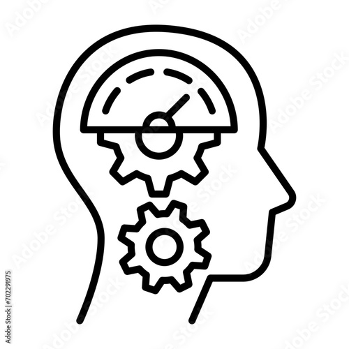 Performance and Natural Language Processing concept, Prediction and Optimize vector line icon design predictive modeling or adaptive control symbol artificial intelligence sign neural circuit 