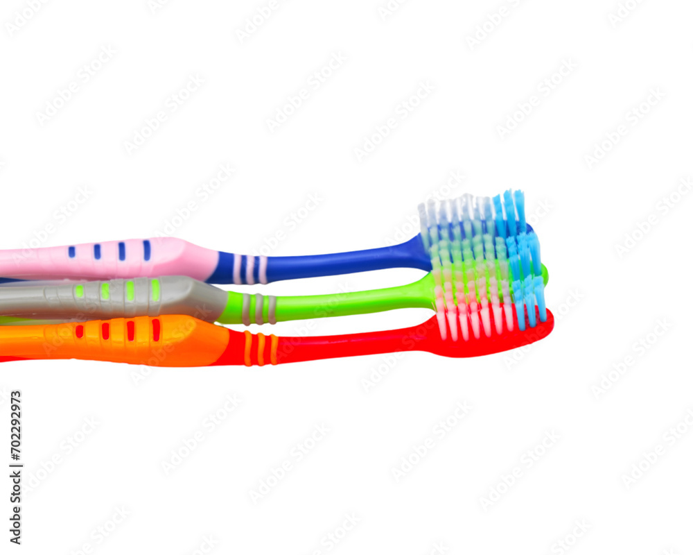 Bright toothbrushes isolated on a white background.png Bright toothbrushes isolated on a white background.png