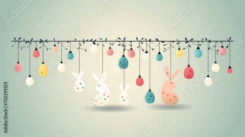 Beautiful Easter card for congratulations with a place for the inscription.