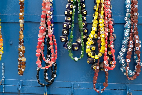 colorful jewelry on the Turkish bazar