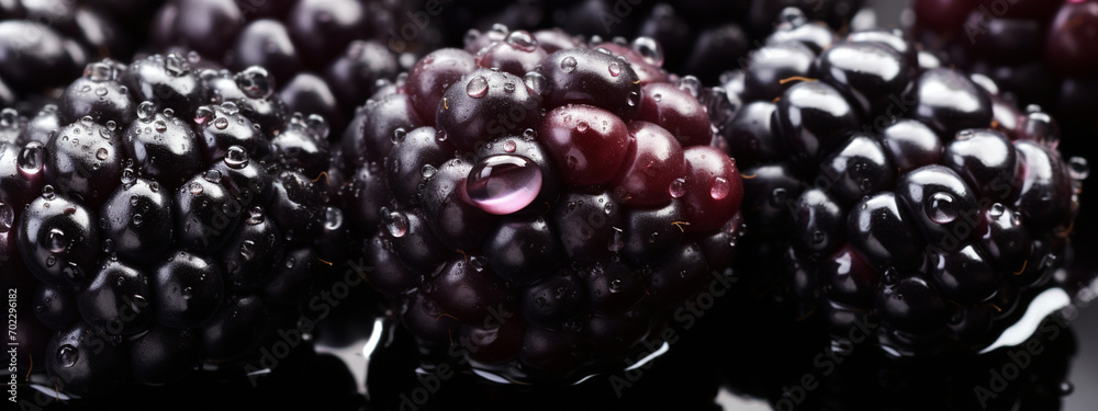 close up of blackberry in drops of water close up of blackberry in drops of water