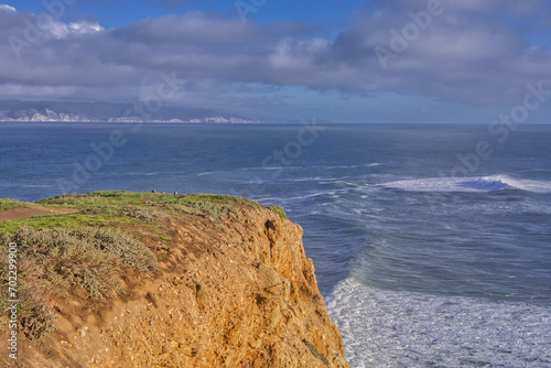 Point Reyes National Seashore Chimney Rock During Golden Hour