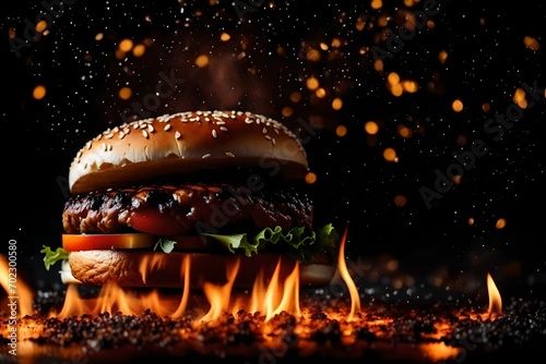 burger in the night © AI IMAGES COLLECTION