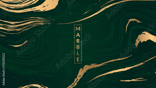 Abstract luxury gold marble stone texture green background. Vector illustration.