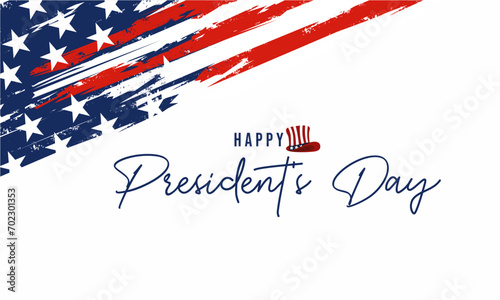 President's Day Background Design. Banner, Poster, Greeting Card. Vector Illustration. photo