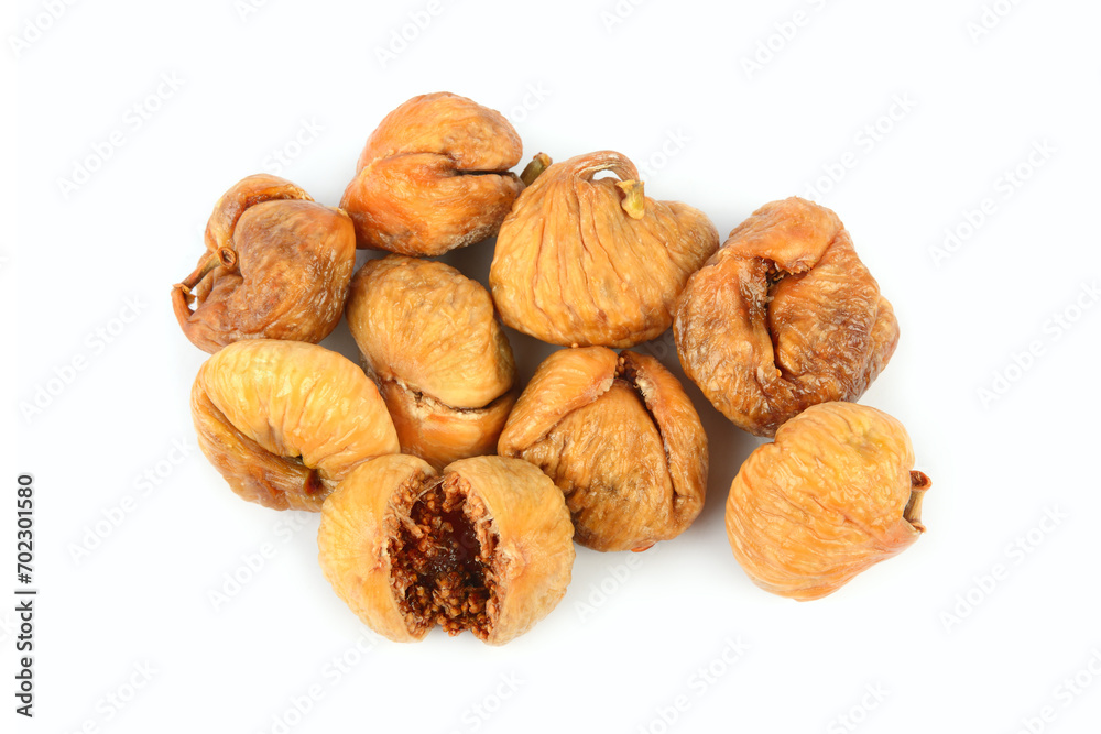 Dried figs isolated on white . Dried figs isolated on white .