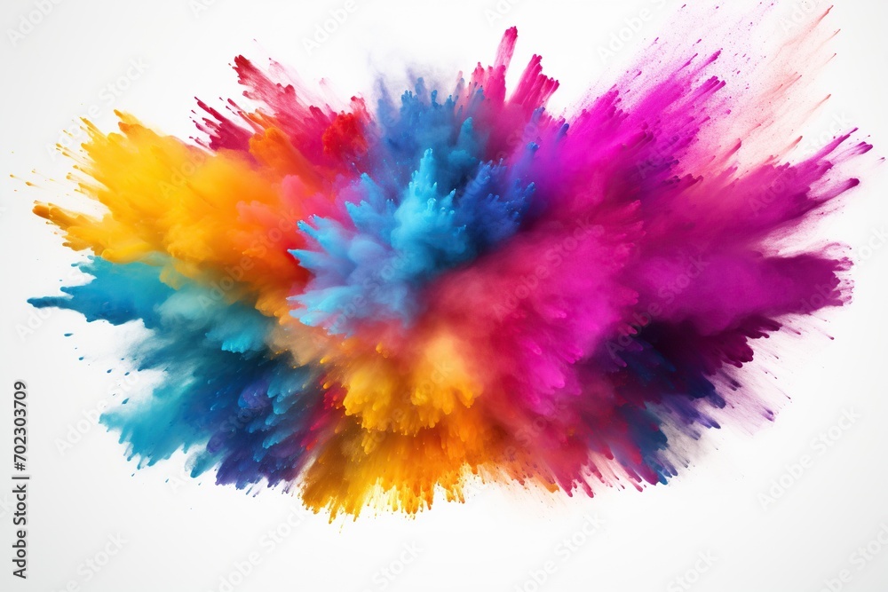 multi color powder explosion white background multi color powder explosion white background