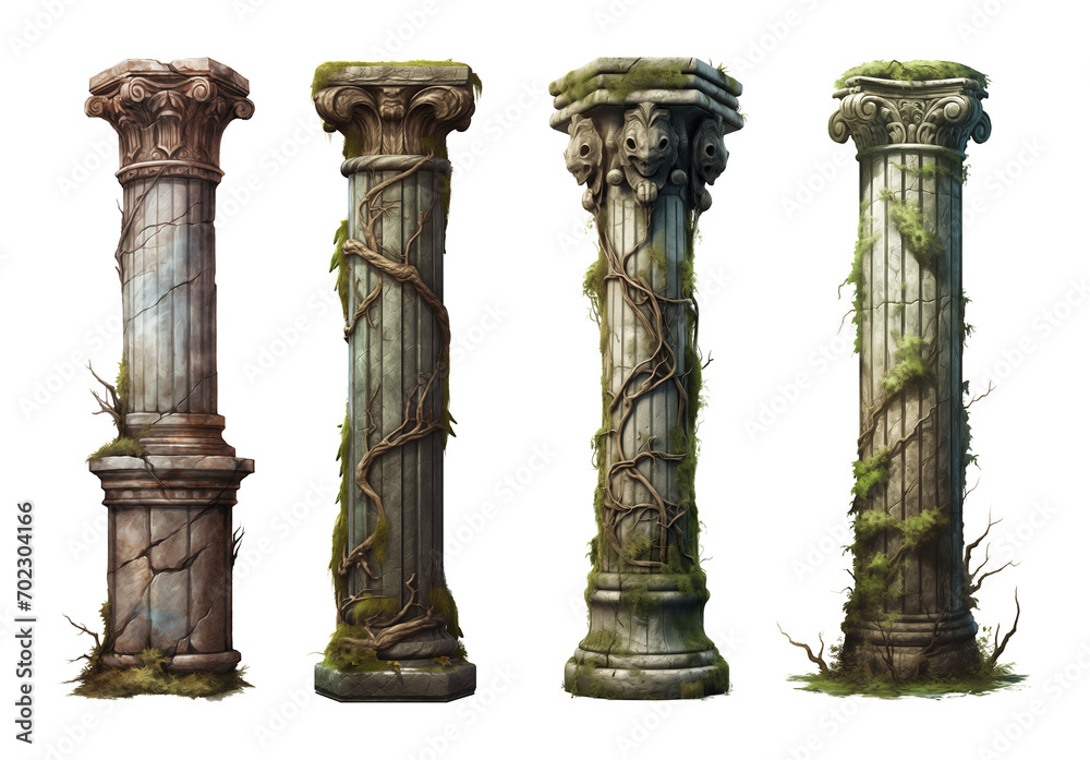 Old Ruins Pillar Set Isolated on Transparent Background
Old Ruins Pillar Set Isolated on Transparent Background