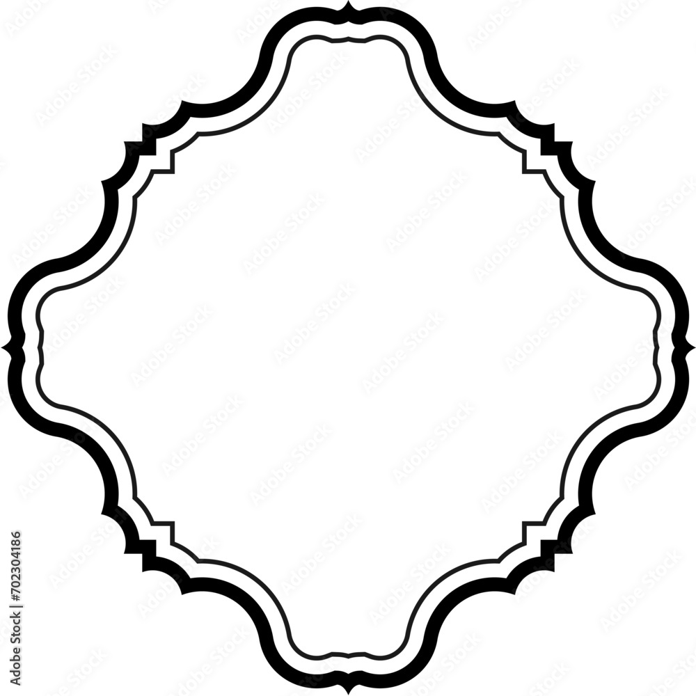 Islamic Amblem Design double lines Black Stroke silhouettes Design pictogram symbol visual illustration Islamic Amblem Design double lines Black Stroke silhouettes Design pictogram symbol visual illustration