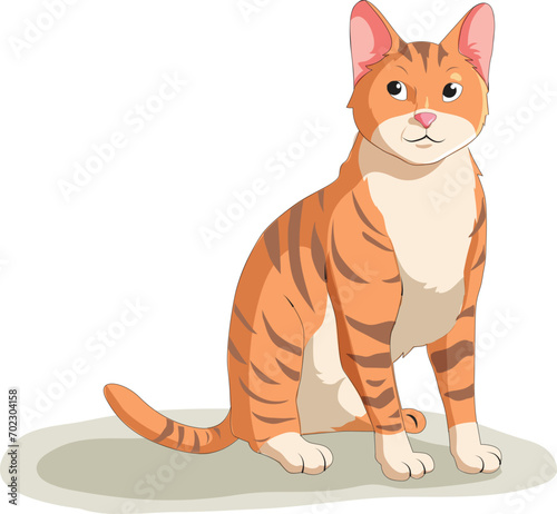 Cat Isolated Graphic Vector Illustration