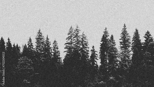Obraz na plátně Vintage wild forest design template