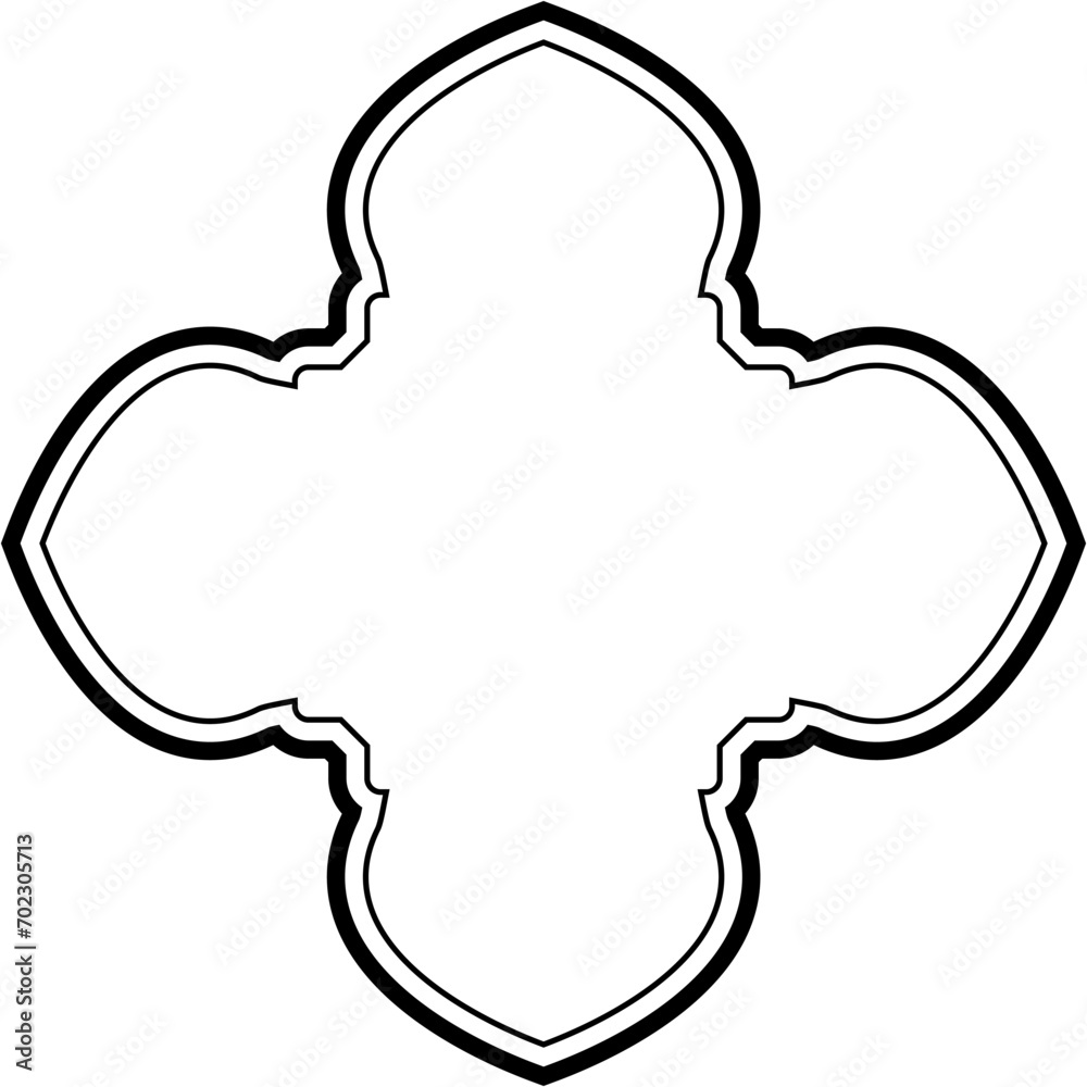 Islamic Amblem Design double lines Black Stroke silhouettes Design pictogram symbol visual illustration Islamic Amblem Design double lines Black Stroke silhouettes Design pictogram symbol visual illustration