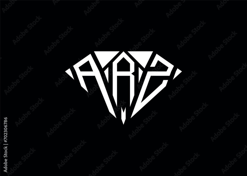 Modern letter A R Z diamond shape logo And initial monogram A R Z letter logo vector template. Modern letter A R Z diamond shape logo And initial monogram A R Z letter logo vector template.