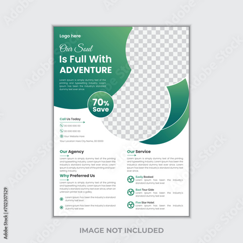 Travel flyer or poster brochure design layout. Travel flyer template for travel agency, modern travel flyer design , travel, tour, tourism flyer