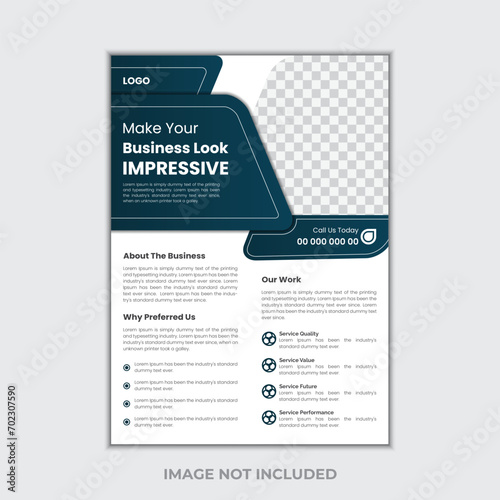 Corporate business flyer template design, advertising flyer, abstract business promotion flyer or vector template design