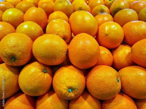 Oranges for sale in a market