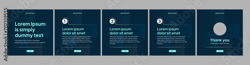 modern carousel slide templates for social media posts