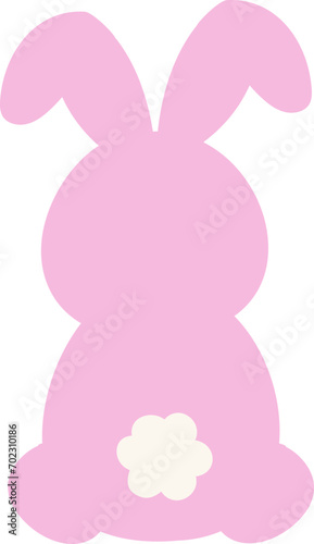 Cute bunny back vector