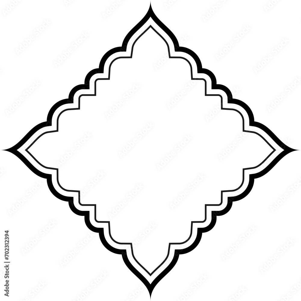 Islamic Amblem Design double lines Black Stroke silhouettes Design pictogram symbol visual illustration Islamic Amblem Design double lines Black Stroke silhouettes Design pictogram symbol visual illustration