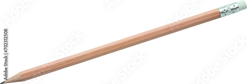 Brown pencil isolated on white background close up