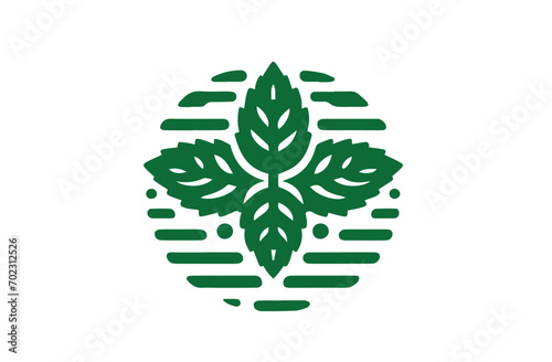 Fresh Mint Leaf Vector Illustration Icon