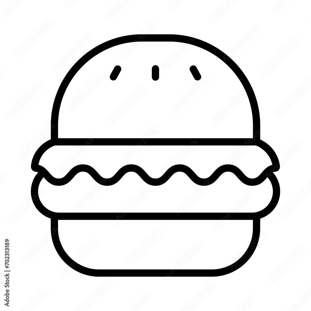Burger line icon. Burger line icon.