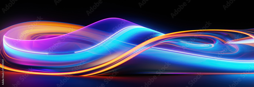 Colorful abstract 3D waves of fluid neon liquid Colorful abstract 3D waves of fluid neon liquid