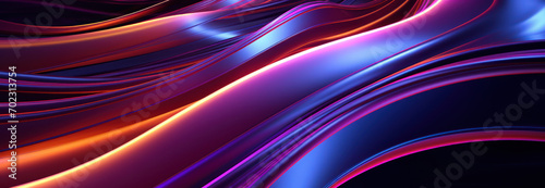 Colorful abstract 3D waves of fluid neon liquid 