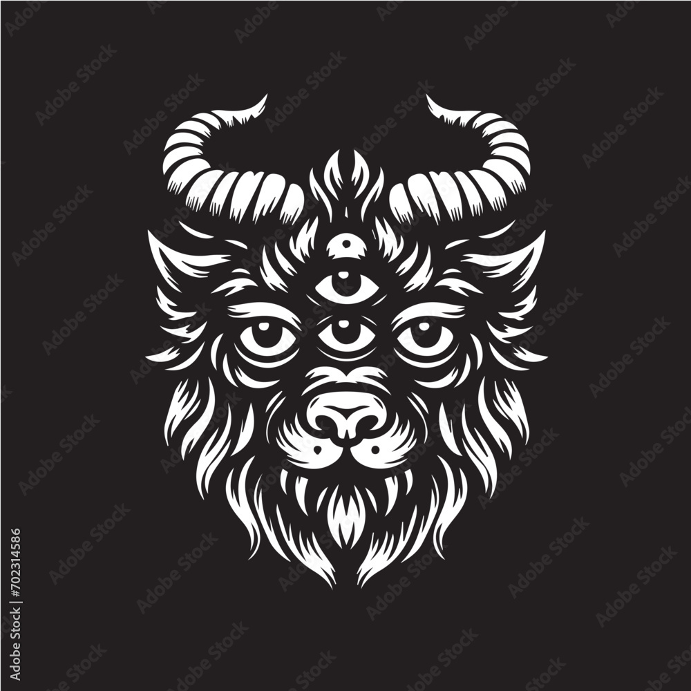 Aggressive Beast Face Vector Design Aggressive Beast Face Vector Design