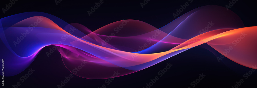 Fototapeta premium Colorful abstract 3D waves of fluid neon liquid 