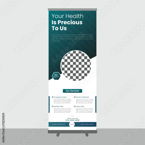 medical roll up banner healthcare roll up banner design full editable roll up banner design