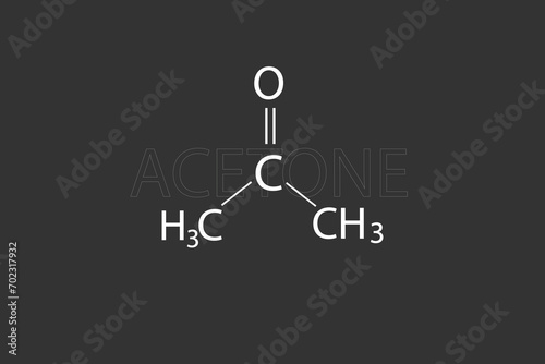 Acetone molecular skeletal chemical formula