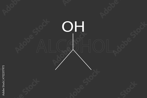 Alcohol molecular skeletal chemical formula