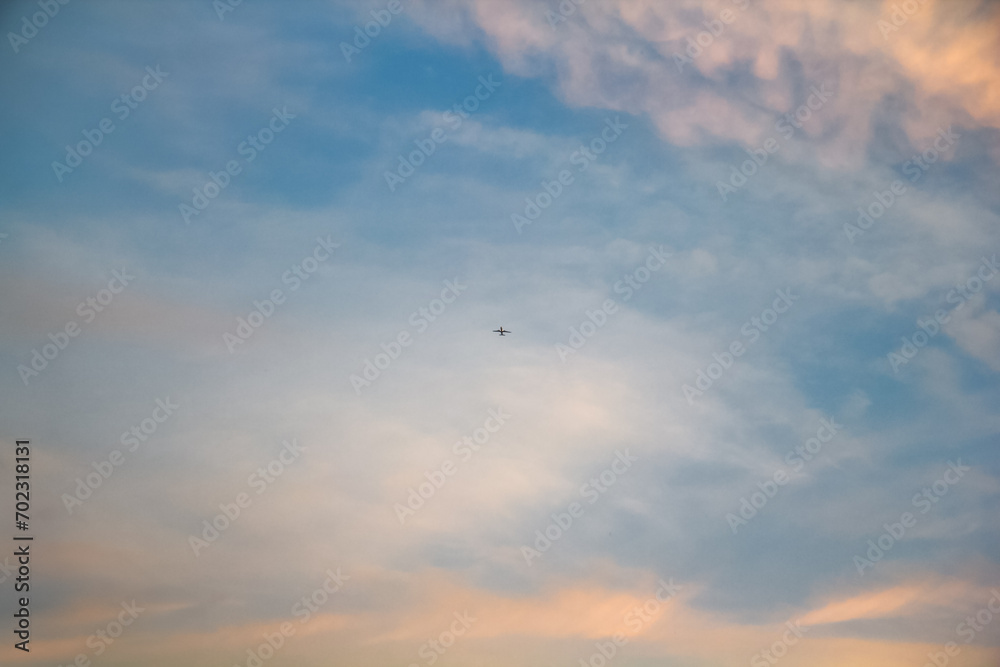 The sky and beautiful clouds resemble a dragon. For the background to welcome the year 2024